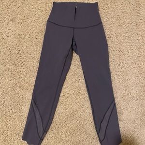Lululemon Wunder Under Crop II *Roll Down Scallop Full-On Luxtreme 24". Size 4.